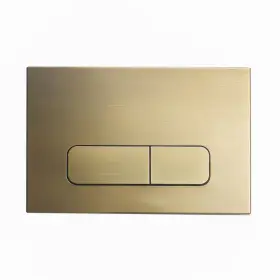 Swiss Madison 313030929983 Wall Mount Dual Flush Actuator Plate With Rectangle Push Buttons Brushed Brass