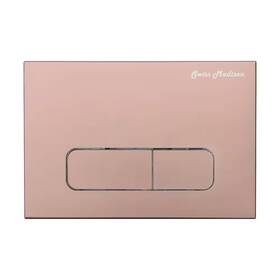 Swiss Madison 711181299670 Wall Mount Dual Flush Actuator Plate With Rectangle Push Buttons Rose Gold