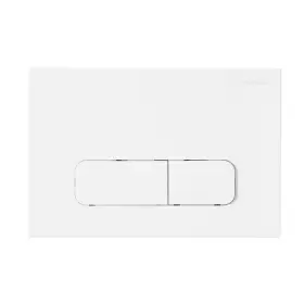 Swiss Madison 726084058590 Wall Mount Dual Flush Actuator Plate With Rectangle Push Buttons In Matte White