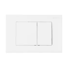 Swiss Madison 744110229837 Wall Mount Dual Flush Actuator Plate With Square Push Buttons In Matte White