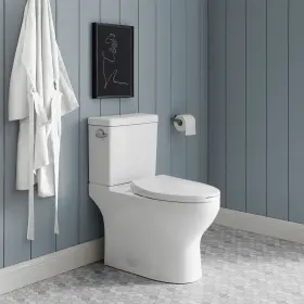 Swiss Madison 810015325803 Classe Two-piece Elongated Left Side Flush Handle Toilet White