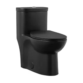 Swiss Madison 810015326008 Sublime One Piece Elongated Toilet Dual Flush Matte Black