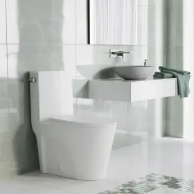 Swiss Madison 810015326343 St. Tropez One Piece Elongated Toilet Side Flush White