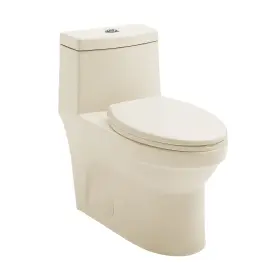 Swiss Madison 810082330076 Virage One Piece Elongated Dual Flush Toilet 1.1/1.6 Gpf In Bisque