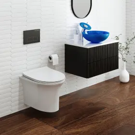 Swiss Madison 810082332643 Cascade Wall-hung Elongated Toilet Bowl Glossy White