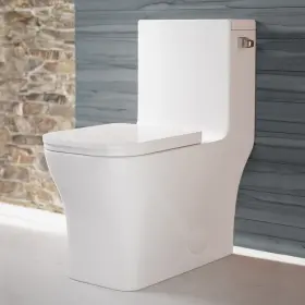 Swiss Madison 810082332810 Concorde One Piece Square Right Side Flush Handle Toilet Glossy White Swiss Madison 810082332810 Concorde One Piece Square Right Side Flush Handle Toilet Glossy White