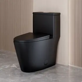 Swiss Madison 810082332865 Dreux One Piece Elongated Dual Flush Toilet With 0.95/1.26 Matte Black