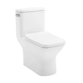 Swiss Madison 810082336382 Carre One Piece Square Toilet Left Side Flush 10 Inch Rough-in