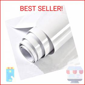 Tanone 635028299640 White Contact Paper Peel And Stick Glossy - Wallpaper Self Adhesive