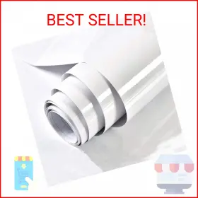 Tanone 635028299640 White Contact Paper Peel And Stick Glossy - Wallpaper Self Adhesive