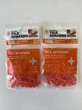5406 Tavy Basix Cross Spacers Tile 1/4in 6mm 200 Pcs Two Pack New Sealed