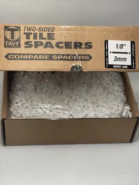 86366-99105 Tavy 2-sided Tile Spacers Ceramic Floor 1/8 Inch Grout Width 500ct
