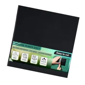 Silsheet-30 Tbrand Rubber Sheet - Heavy Duty Silicone Gasket Material2 Inch X2 .25 1/8 1 Black