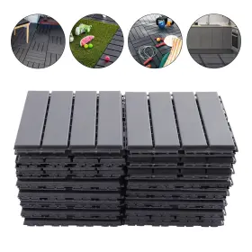 Pb-319 Tbvechi 12 Inch X12 Interlocking Deck Tiles 30 Pack Outdoor Patio Floor Dark Gray Pb-319 Tbvechi 12 Inch X12 Interlocking Deck Tiles 30 Pack Outdoor Patio Floor Dark Gray