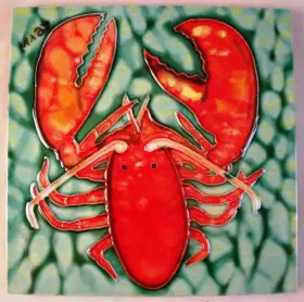 1774d Tcitiles Tropical Reef Ocean Red Lobster 6x6 Inches Ceramic Tile Art