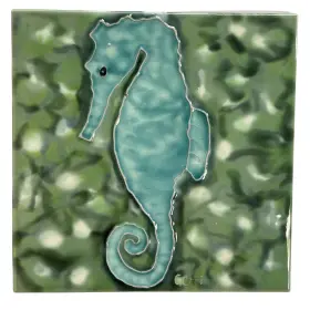1850d Tcitiles Tropical Reef Ocean Seahorse 6x6 Inches Ceramic Tile