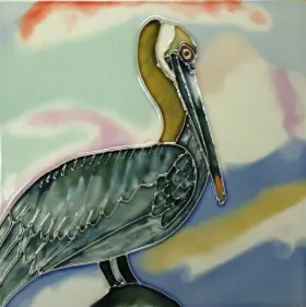 1933d Tcitiles Nautical Coastal Ocean Pelican 6x6 Inches Ceramic Tile