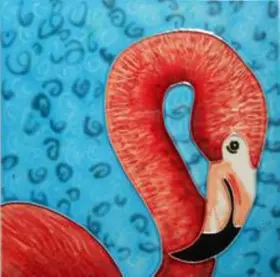 2381k Tcitiles Pink Flamingo 4x4 Inch Ceramic Tile