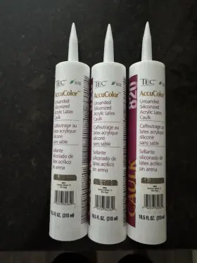 Ta820 Tec Accucolor - Siliconized Non Sanded Acrylic Caulk Tubes Free Shipping Ta820 Tec Accucolor - Siliconized Non Sanded Acrylic Caulk Tubes Free Shipping
