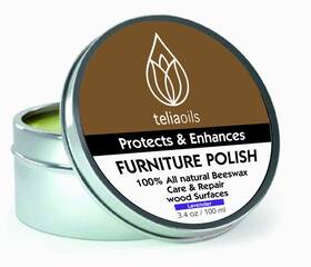 Teliaoils 292471004877 Wood Furniture Polish- Restorative Polishing Cleanser Wax- Natural