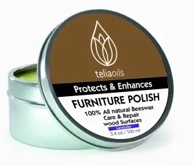 Teliaoils 292471004877 Wood Furniture Polish- Restorative Polishing Cleanser Wax- Natural