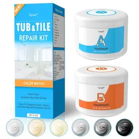 Tenee 642380725403 Tub Repair Kit And Porcelain Color Match - 3.7 Oz Fiberglass Repai