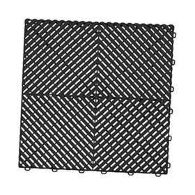 The Recreational Group 810032313203 Ribtrax Pro Interlocking Garage Floor Tiles 24 Pack Jet Black Tile