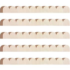 Threehoney Mii-threehoney-1638 24 Pack Unfinished Scalloped Decorative Wood Trim Edge D