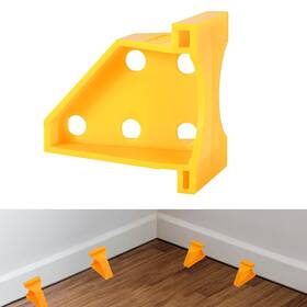 Threetwone Mudiban01 Professional Flooring Spacers Set For Laminate Vinyl 1/4 Inch And 1/3 Yellow