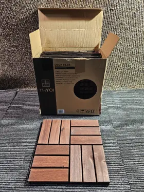Thyoi 198168551493 Qty 10 Deck Tiles Patio Flooring 12 Inch X Waterproof Acacia Wood Thyoi 198168551493 Qty 10 Deck Tiles Patio Flooring 12 Inch X Waterproof Acacia Wood