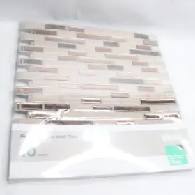 2119p0323 Tic Tac Tiles 10-pk H Peel And Stick Self-adhesive Decorative Mosaic Wall Tile Backsplash