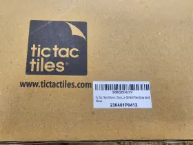 Tic Tac Tiles 810081121484 Peel Stick Decorative Back Splash 24 Inch X6 36 Total Grey Sand