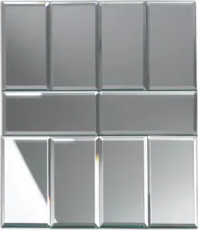 Til 753625455525 Mirror Backsplash Tiles 3x6 Inch Glass Beveled Mirrored Subway For Kitchen