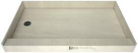 Tile Redi 3460l-pvc-bn 3460l-pvc Base 60 Inch X 34 Rectangular Shower - Nickel