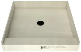 3636c-pvc-mb Tile Redi 3636c-pvc Base 36 Inch X Square Shower - Black