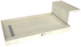 Tile Redi 810023577874 Rt3648lrb36kit Baseftn Bench 60 Inch X 36 Rectangular - Chrome
