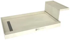 Tile Redi 810023577928 Rt3648lsrb36kit Baseftn Bench 60 Inch X 36 Rectangular - Nickel