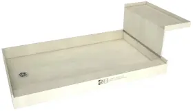 Tile Redi 810023578079 P3660lrb36kit Baseftn Bench 72 Inch X 36 Rectangular Shower - Nickel