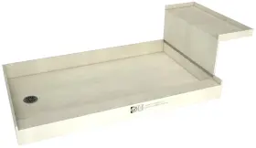 Tile Redi 810023578093 P4248lrb42kit Baseftn Bench 60 Inch X 42 Rectangular Shower - Nickel
