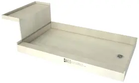Tile Redi 810023578123 P3048rrb30kit Baseftn Bench 60 Inch X 30 Rectangular Shower - Nickel