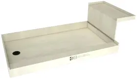Tile Redi 810023578130 P3648lrb36kit Baseftn Bench 60 Inch X 36 Rectangular Shower - Black