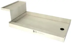 Tile Redi 810023578147 P3648rrb36kit Baseftn Bench 60 Inch X 36 Rectangular Shower - Black