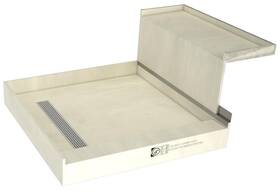 Tile Redi 810023578352 Rt4848lrb48kit Baseftn Bench 60 Inch X 48 Rectangular - Chrome