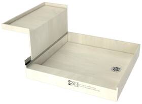 Tile Redi 810023578482 P4848rrb48kit Baseftn Bench 60 Inch X 48 Rectangular Shower - Chrome