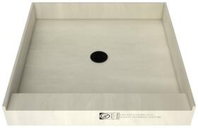 Tile Redi P4848cpvcmb P4848cpvc Base 48 Inch X Square Shower - Black