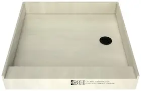 P4848rpvcmb Tile Redi P4848rpvc Base 48 Inch X Square Shower - Black