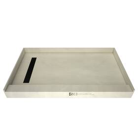 Tile Redi Rt3448l-pvc-mb Rt3448l-pvc Trench 48 Inch X 34 Rectangular Shower - Grey With Matte