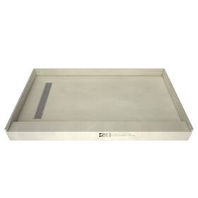 Tile Redi Rt3448l-pvc-sqpc Rt3448l-pvc-sq Trench 34 Inch X 48 Rectangular Shower - Chrome
