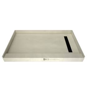 Tile Redi Rt4248r-pvc-mb Rt4248r-pvc Trench 48 Inch X 42 Rectangular Shower - Grey With Matte