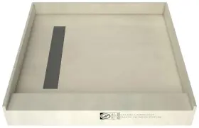 Rt4848lpvcsbn Tile Redi Rt4848lpvcs Trench 48 Inch X Square Shower Base - Nickel